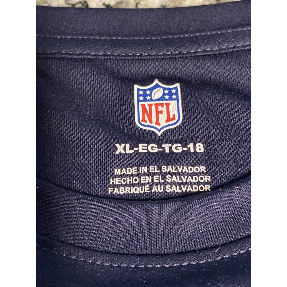 Houston Texans Shirt Women’s X-Large Blue Long Sleeve Nike Crew Neck NFL